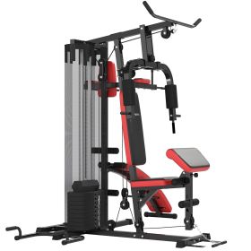 Multi Home Gym Equipment, Workout Station with Sit up Bench, Push up Stand, Dip Station, 99lbs Weights Multi Home Gym Equipment, Workout Station with Sit up Bench, Push up Stand, Dip Station, 99lbs Weights